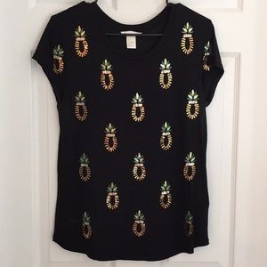 Pineapple sequins top